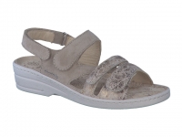 chaussure mobils velcro renelia cuir sable
